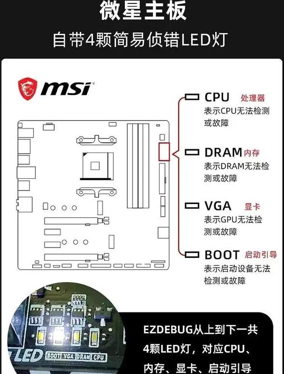 微星主板CPU故障灯排查与解决指南